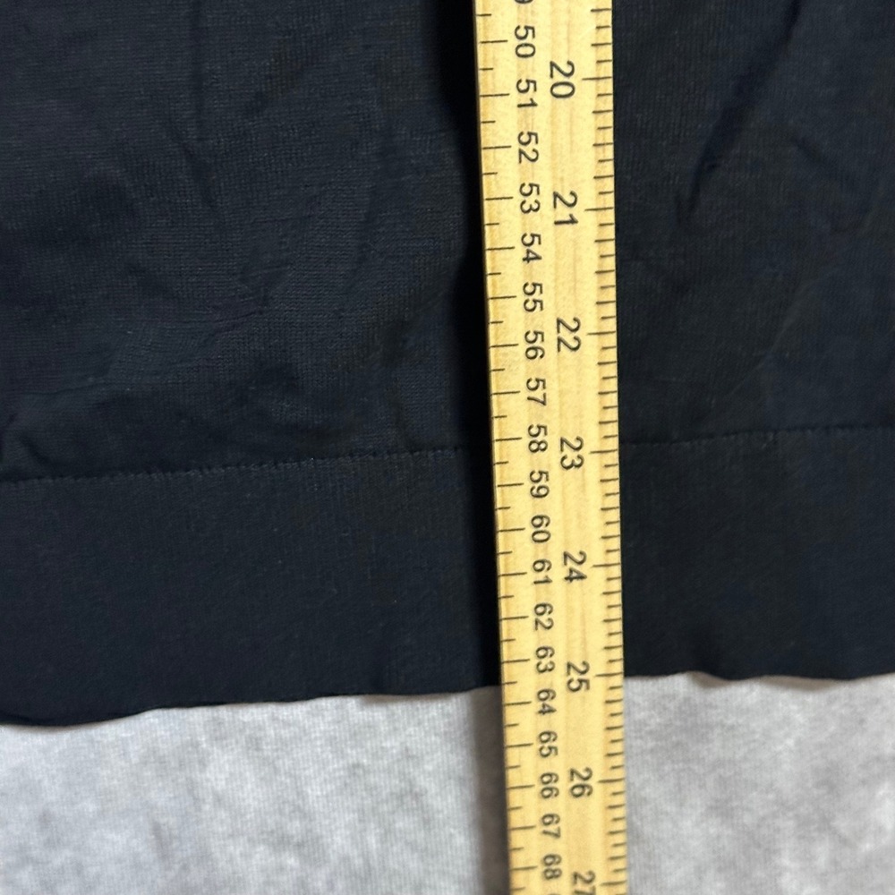 Zara Womens Medium M Black Knit Short Sleeve Polo Shirt Button Collar Ribbed - Picture 8 of 8